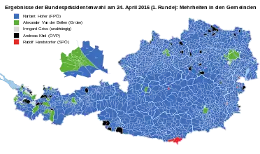 Principal candidato por cidade