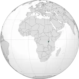 Localização de República do Burundi