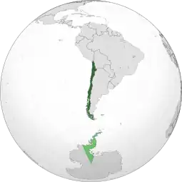 Localização de República do Chile