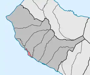 Localização no município de Calheta (Madeira)