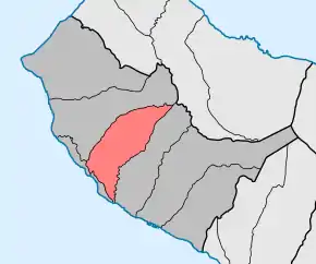 Localização no município de Calheta (Madeira)