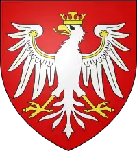 Brasão do Reino da Polónia, com a águia branca.