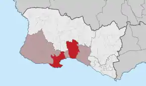 Localização no município de Cascais