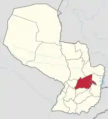 Localização de Caaguazú