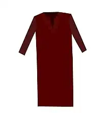 |Versão de camisa que vai até o tornozelo.