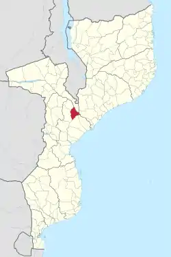 Localização do distrito em Moçambique