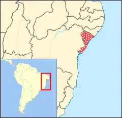 Área de distribuição