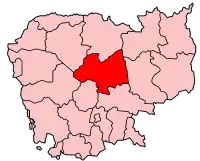 Localização no Camboja