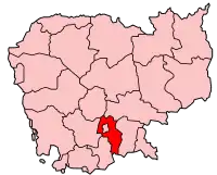 Localização no Camboja