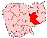 Localização no Camboja