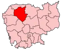 Localização no Camboja