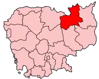 Localização no Camboja