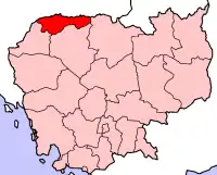 Localização no Camboja