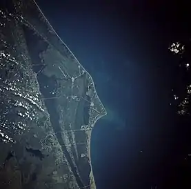 Imagem de Cabo Canaveral. Foto tirada do espaço.