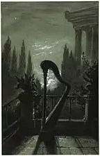 Alegoria da Música (Harpa à Noite). c. 1850-1862