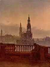 Vista de Dresden do Terraço de Brühl. 1830-1831