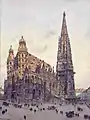 A Stephansplatz e a e da catedral em 1931.