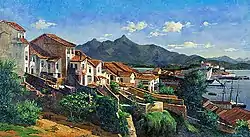 Vista da Gamboa em 1882, óleo sobre tela de Hipólito Caron.