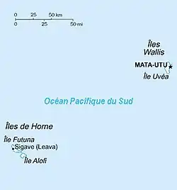 Localização de Mata Utu em Wallis e Futuna