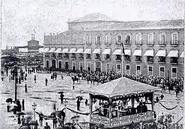 Vista do Paço no dia do casamento da Princesa Imperial Dona Isabel (1864).