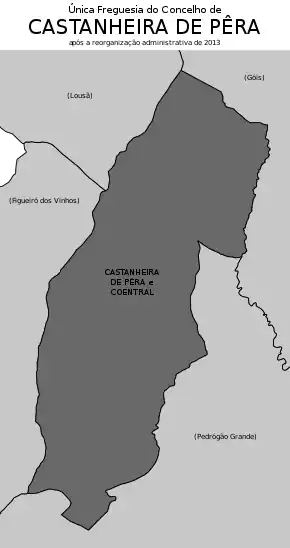 Localização no município de Castanheira de Pêra