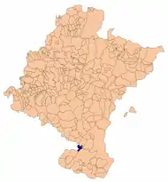 Localização do município de Castejón (Navarra) em Navarra