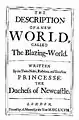 The Blazing World, 1666