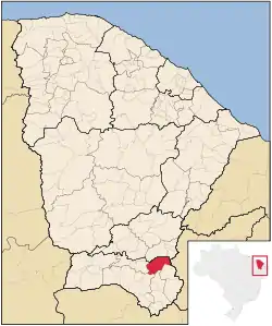 Localização de Aurora no Ceará