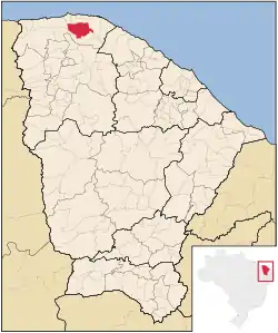 Localização de Bela Cruz no Ceará