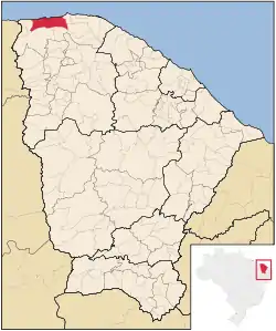Localização de Camocim no Ceará