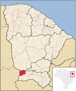 Localização de Campos Sales no Ceará