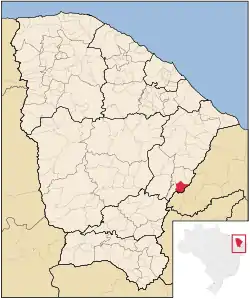 Localização de Ereré no Ceará