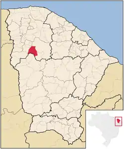 Localização de Hidrolândia no Ceará