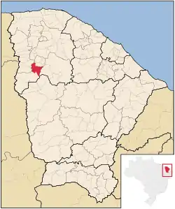 Localização de Ipu no Ceará