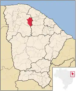 Localização de Irauçuba no Ceará