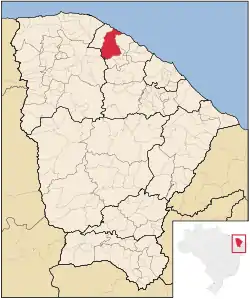 Localização de Itapipoca no Ceará