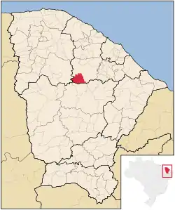 Localização de Itatira no Ceará
