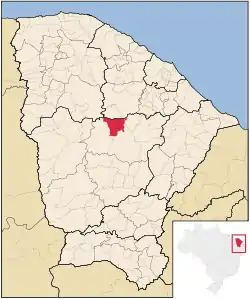 Localização de Madalena no Ceará