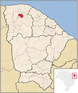 Localização de Massapê no Ceará