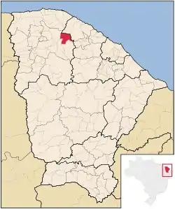 Localização de Miraíma no Ceará