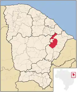 Localização de Morada Nova no Ceará