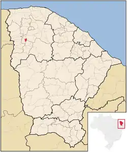 Localização de Pacujá no Ceará