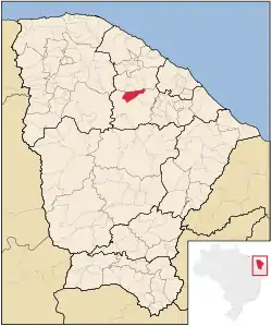 Localização de Paramoti no Ceará