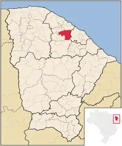 Localização de Pentecoste no Ceará