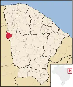 Localização de Poranga no Ceará