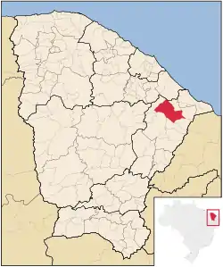 Localização de Russas no Ceará