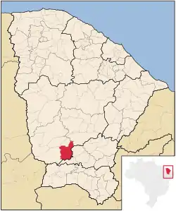 Localização de Saboeiro no Ceará