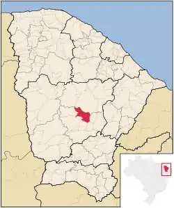 Localização de Senador Pompeu no Ceará