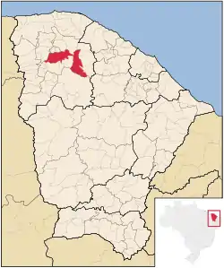 Localização de Sobral no Ceará