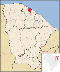 Localização de Trairi no Ceará